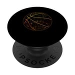 Ballon de basket Silhouette joueur de ballon entraîneur fan de sport PopSockets PopGrip Interchangeable