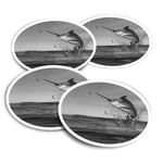 4x Round Stickers 10 cm - BW - Marlin Swordfish Sea Creature  #43187