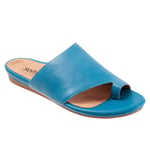 Softwalk Corsica S2002-462 Womens Blue Wide Leather Slides Sandals Shoes