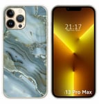 Coque Silicone pour IPHONE 13 Pro Max (6.7) Design Marbre 09 Dessins