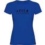 K KRUSKIS - T Shirt Snowboard Evolution Snowboard Manche Courte Femme - XL, Bleu Royal