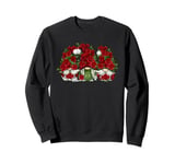 Cute Valentines Day Gnome Decor For Women With Red Roses Sweatshirt