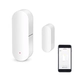 Capteur de Porte WiFi Capteur de Contact Intelligent pour fenêtre Alarme sans Fil Compatible avec Alexa et Google Assistant Pas Besoin de hub 1 Pack