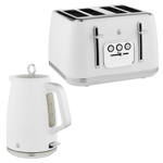 Swan Serenity Kettle & 4 Slice Toaster Kitchen Set (White) 🚚💨