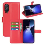 Oneplus Nord Ce4 Lite      Pu Wallet Case    [Red]