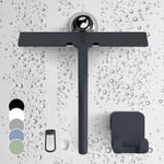 Squeegee Shower Stainless Steel Black with Hook Bathroom Window Cleaning Wiper