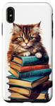 iPhone XS Max Library Books and Kittens Reading Cat and Book Lovers Case