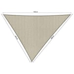 Shadow Comfort Ombre Voile écran solaire perméable à l'eau HDPE auvent de Jardin pour Jardin extérieur Terrasse UV Bloc - Triangle 4,5x5x5,5m - Sable Sahara