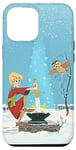 iPhone 14 Plus Disney The Sword in the Stone Arthur Archimedes Light Blue Case