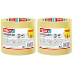 tesa Masking Tape Standard - Pack of 4 - Painter's tape with strong adhesion for masking during painting work - solvent-free - 2 x 50 m x 50 mm
