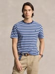 Polo Ralph Lauren Stripe Crew Neck T-Shirt, Campus Blue/Multi