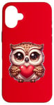 iPhone 16 Plus Owl Valentines Day Heart Kawaii Anime Owl For Girls Women Case