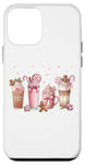 iPhone 12 mini Ginger Man Cookies Christmas Coffee Latte Pink Xmas Season Case