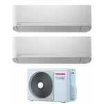 Climatiseur inverter dual split série seiya 13+13 avec ras-3m26u2avg-e r-32 wi-fi optionnel 13000+13000 - Toshiba