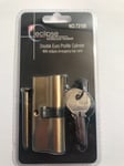 Eclipse Brass Polished Double Euro Cylinder 70mm with Key Card 73108B (N57 &N60)