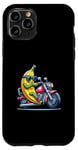 Coque pour iPhone 11 Pro Banane Moto Cool Conduire Amusant Lunettes