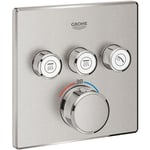 Thermostatique grotherm smart control 3 sorties Supersteel 29126DCO - Grohe