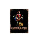 Coole CAPTAIN MORGAN ORIGINAL SPICED RUM RETRO METAL TIN WALL SIGN/PLAQUE FUN GIFT WALL BAR PUB MAN CAVE (150mm x 100mm)