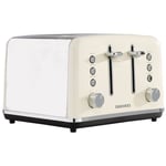 Daewoo Kensington Cream 4 Slice Toaster Stainless Steel SDA1585GE 3yr Warranty