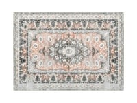 Tapis oriental vintage  - 120 x 170 cm - Rose et gris - SURATE