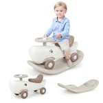 Kids 3-in-1 Convertible Rocking Horse & Sliding Car Indoor & Outdoor Use