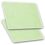 2 x Rectangle Stickers 7.5cm  - Mint Green Science Atom Print Chemistry Physics