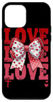 Coque pour iPhone 12 mini Love Love Like Jesus Heart Bow Art