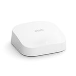 Amazon eero Pro 6 tri-band mesh Wi-Fi 6 system | with built-in ZigBee smart home hub | 1 unit | Brown Box Packaging