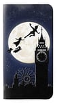 Peter Pan Fly Full Moon Night PU Leather Flip Case Cover For Sony Xperia XA2