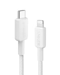 Anker - 322 USB-C to Lightning Cable (3ft Braided) - White