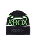 OFFICIAL MICROSOFT XBOX LOGO CONTROLLER SYMBOLS BLACK CUFF BEANIE HAT