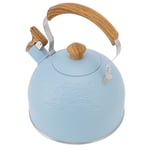 Whistling Tea Kettle 2.5L Sky Blue Whistle Sound L Steel Ergonomic Handle