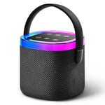 LENRUE Portable Bluetooth Speaker with RGB Lights, IPX5 Waterproof, 15-Hour Playtime, Wireless Design, Ideal for Outdoor Adventures, Travel, and Home Use