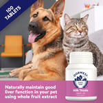 Dorwest Milk Thistle Tablets for Dogs and Cats, 100 Tablets, Supports Liver for