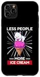 Coque pour iPhone 11 Pro Max Ours polaire mignon Moins de gens Plus de crème glacée Kawaii Esthétique