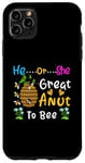 Coque pour iPhone 11 Pro Max He or She Great Aunt To Bee Révélation du sexe des abeilles