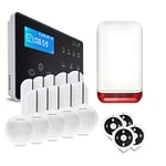 Atlantic's - NEOS KIT Extra - Pack Alarme sans Fil NEOS - Transmission des alertes sur Ligne Fixe ou Mobile - Tolérance Animaux domestiques - Sirène intégrée 105dB Noir