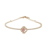 Swarovski Rose-gold Tone Plated Sparkling Dance Clover Bangle 5516476