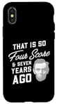 Coque pour iPhone X/XS C'est tellement quatre ans et il y a sept ans, États-Unis, Abraham Lincoln