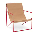 Ferm Living - Desert Chair - Poppy Red/Sand - Fåtöljer utomhus - Metall