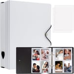 Album De 200 Poches Pour Instax Mini 11 12 9 8+ 8 7+ Liplay Films, Folio Photocard Pour L'Imprimante Photo Snaptouch Pic-300 Z2300, Album 2X3 Pour Les Cartes Kpop (Blanc)