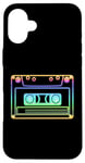 Coque pour iPhone 16 Plus Cassette Retro Vintage Old School 70's 80's 90's