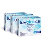 Luv Biotics Sugar Free Original Mint Lozenges with Oral Probiotics, Xylitol & Aloe Vera - 3 x 30 Lozenges