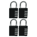 4 Digit Combination Padlock Outdoor Lock Gym Travel Luggage Locker 4 Pcs