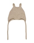 Huttelihut Lue med ører | Alpakka Wool Knit - Beige Camel