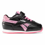 Reebok Baby Girls Royal CL Jog 3.0 1V Sneaker, Black/TRUPNK/FTWWHT, 3.5 UK Child