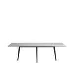 Driade - François Table 240x100 Carrara Marble Top - White/Ebonized/Dark Brown - Ruokapöytä - Lievore Altherr Molina - Valkoinen - Metalli/Puu/Kivi