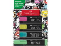 Faber-Castell Textliner Graffiti, 4 Styck, Blå, Grön, Rosa, Gul, Mejselspets, Plast, 1 Mm, 5 Mm