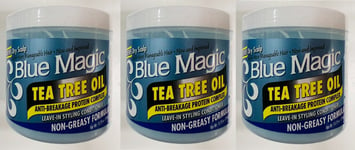 3 X Blue Magic Tea Tree Oil Leave-In Styling Hair Conditioner 390g.