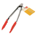 School of Wok Stainless Steel Silicone Tipped Tongs